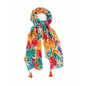 Titto - nieuwediep - sjaal papagaai en bladerprint